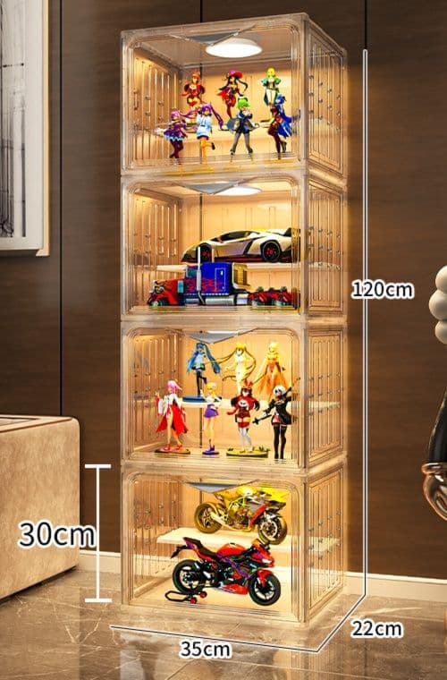 フィギュアケース 大型 超透明積み重ね式コレクションケース