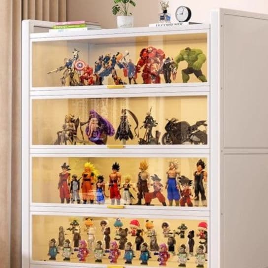 四段式照明付き大型フィギュアケース棚