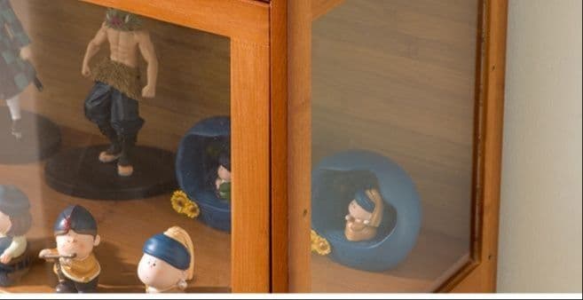 フィギュアケース 大型 高級木製コレクションケース組立式