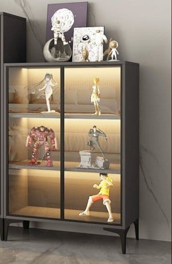 フィギュアケース 大型 コレクション照明付き展示棚