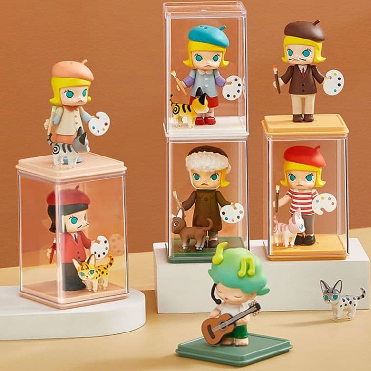 フィギュアケース 積み重ね可能な小型透明フィギュアケース