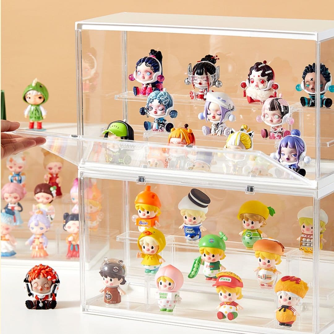 フィギュアケース 積み重ね自在の透明コレクションボックス