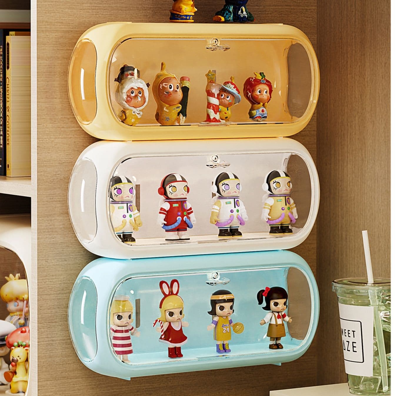 フィギュアケース 壁掛け式卓上両用コレクションケース