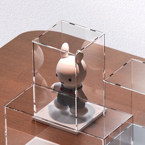 フィギュアケース 透明キューブ型フィギュア展示箱