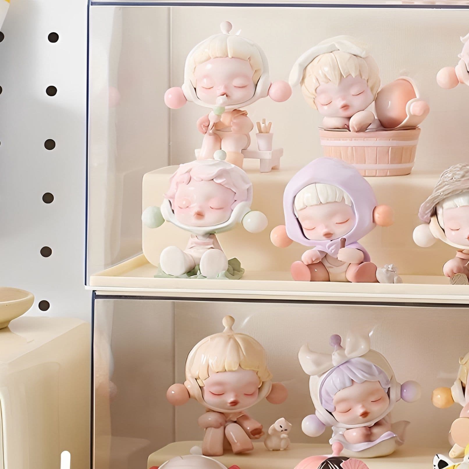 フィギュアケース 透明二段式フィギュア収納ケース