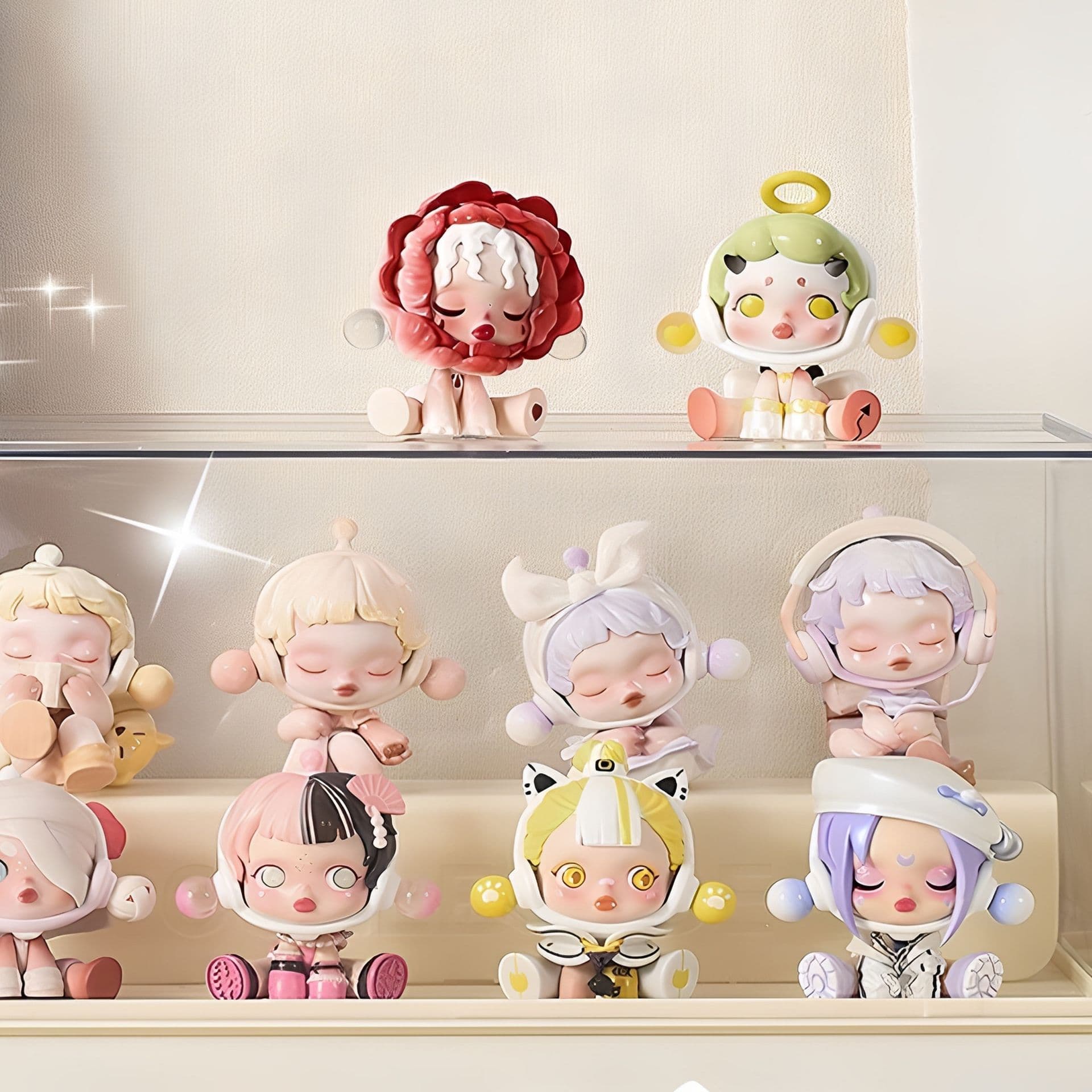 フィギュアケース 透明二段式フィギュア収納ケース