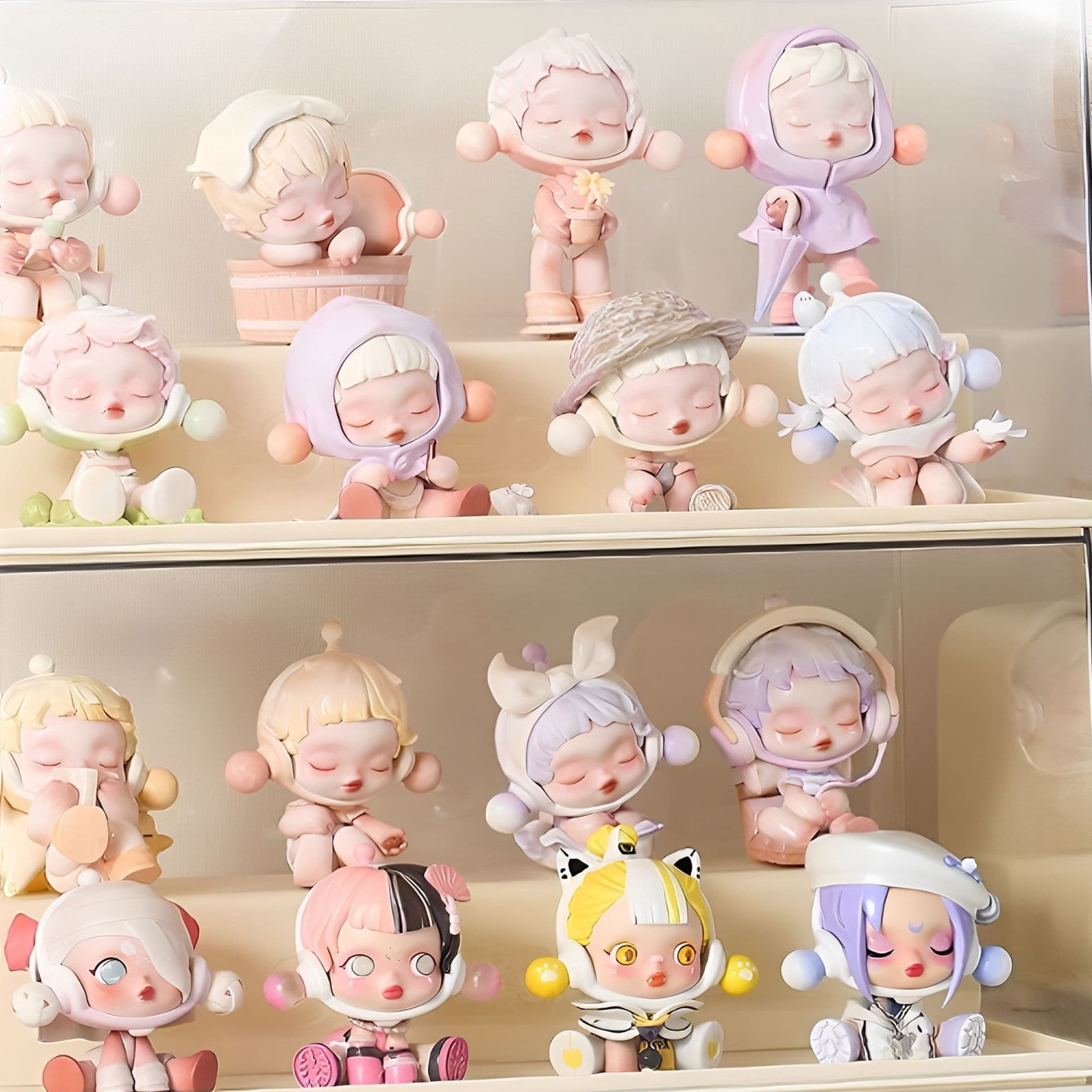 フィギュアケース 透明二段式フィギュア収納ケース