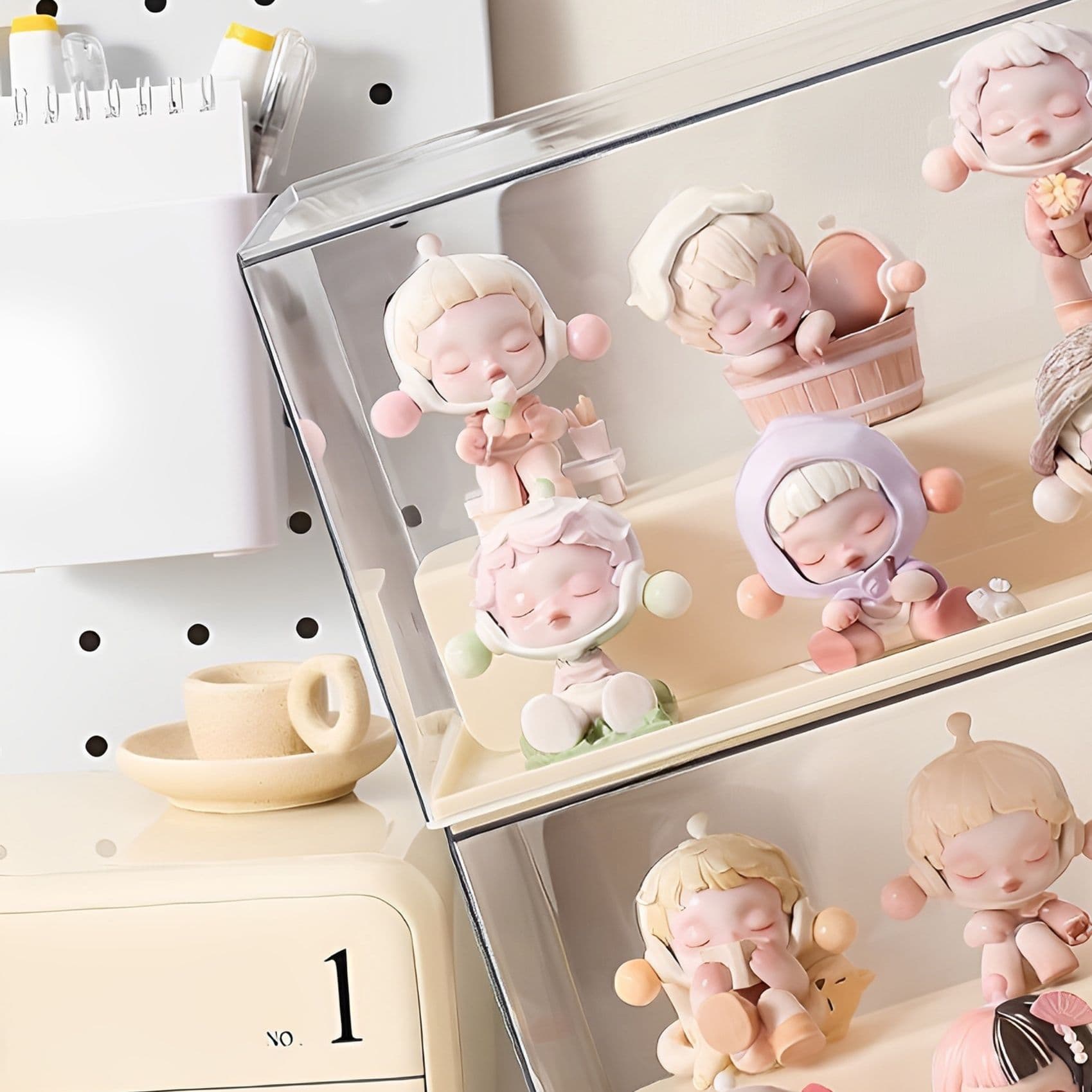 フィギュアケース 透明二段式フィギュア収納ケース