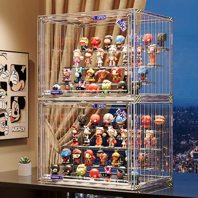 フィギュアケース 積み重ね可能な透明コレクションケース