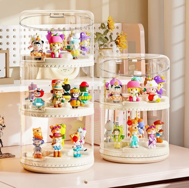 フィギュアケース 回転式透明フィギュア展示台