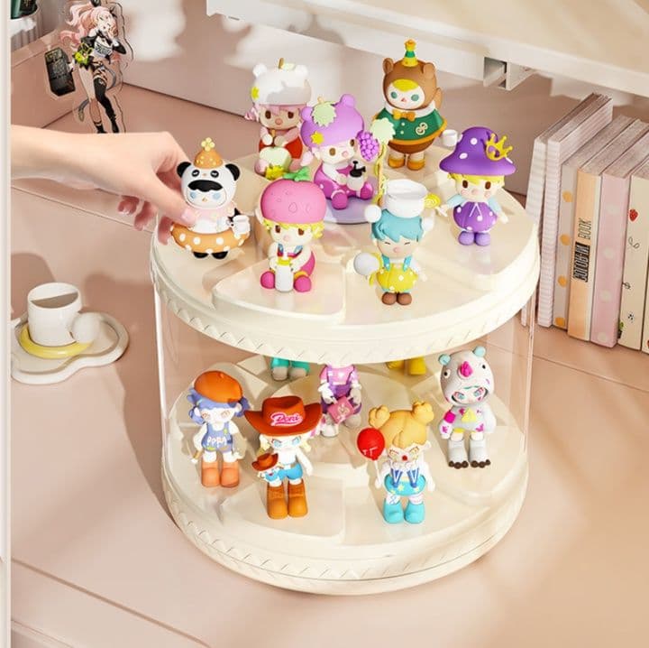 フィギュアケース 回転式透明フィギュア展示台