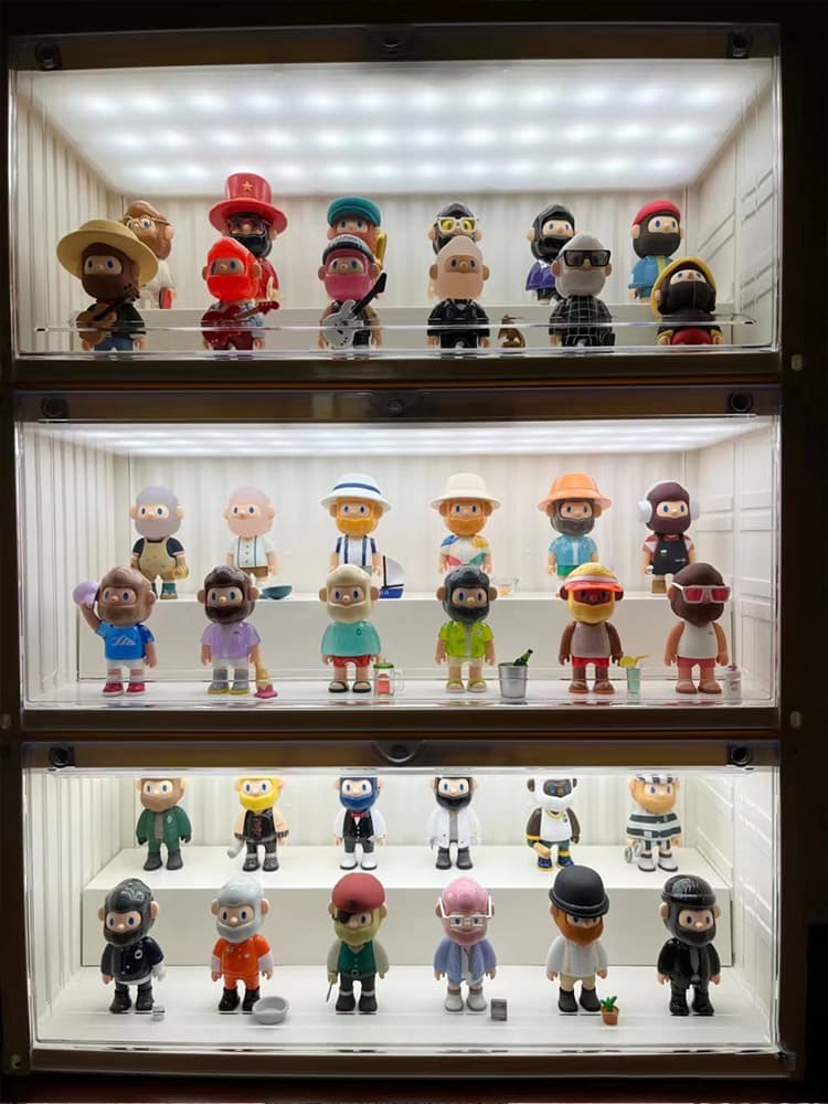 フィギュアケース 大型 コレクション輝く多段式棚