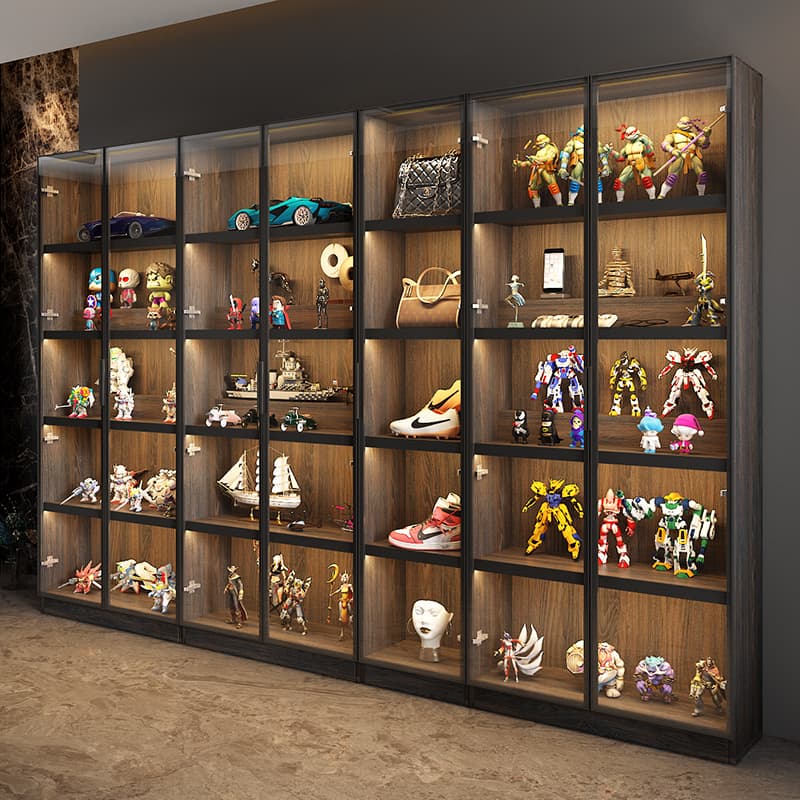 フィギュアケース 大型 コレクション陳列棚 ガラス扉付き大型フィギュア収納