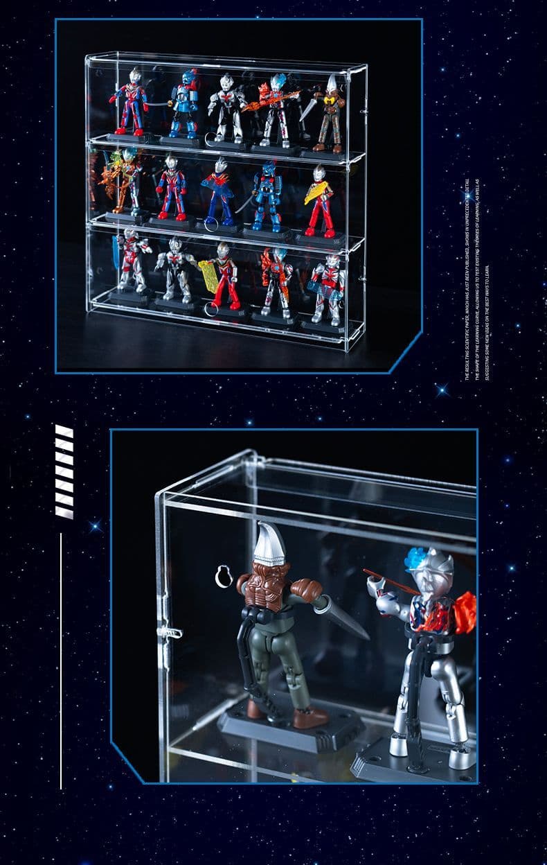 フィギュアケース 小型 透明多段フィギュアケース収納棚