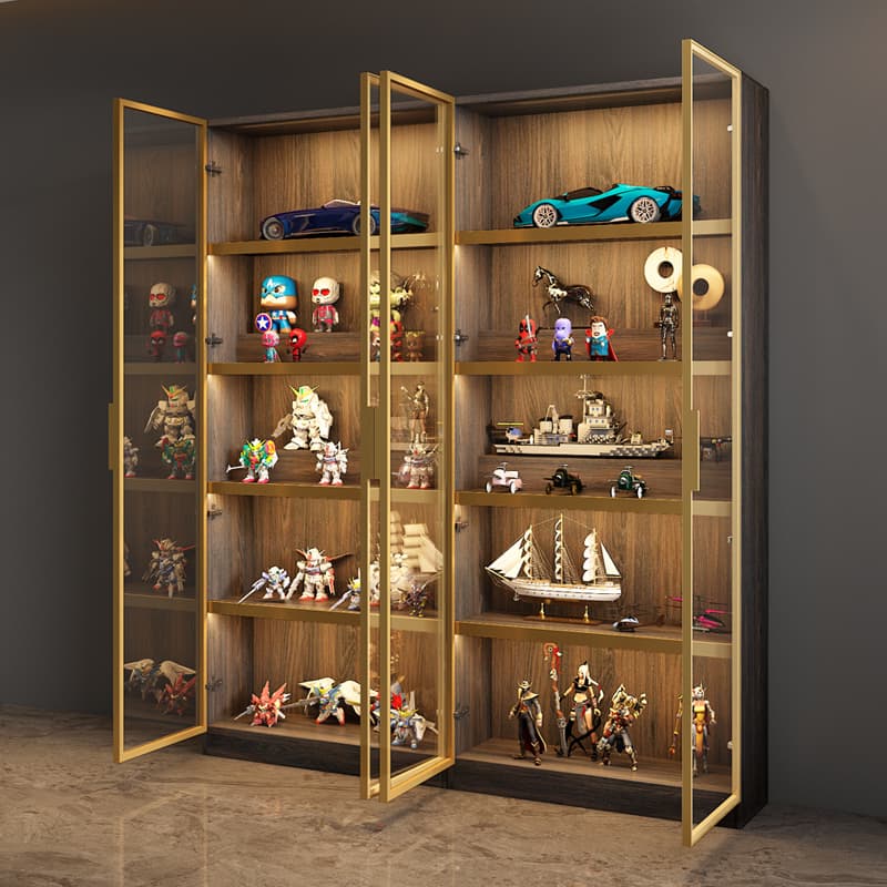 フィギュアケース 大型 コレクション陳列棚 ガラス扉付き大型フィギュア収納