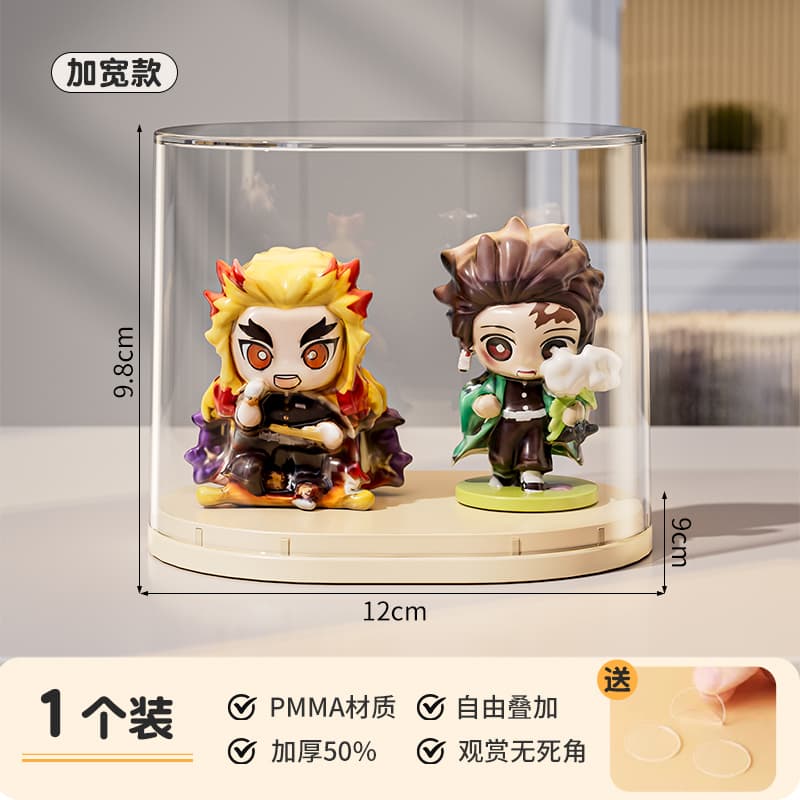 フィギュアケース 円筒透明ミニフィギュアドーム